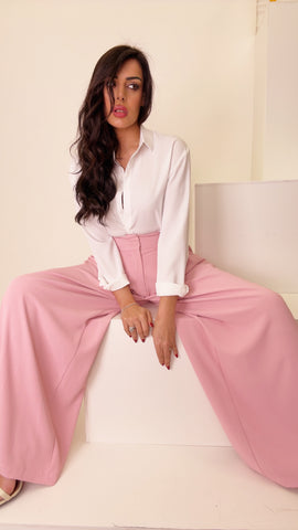 Pantaloni lumina pink