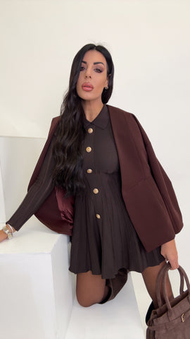 Giacca strutturata Borgogna