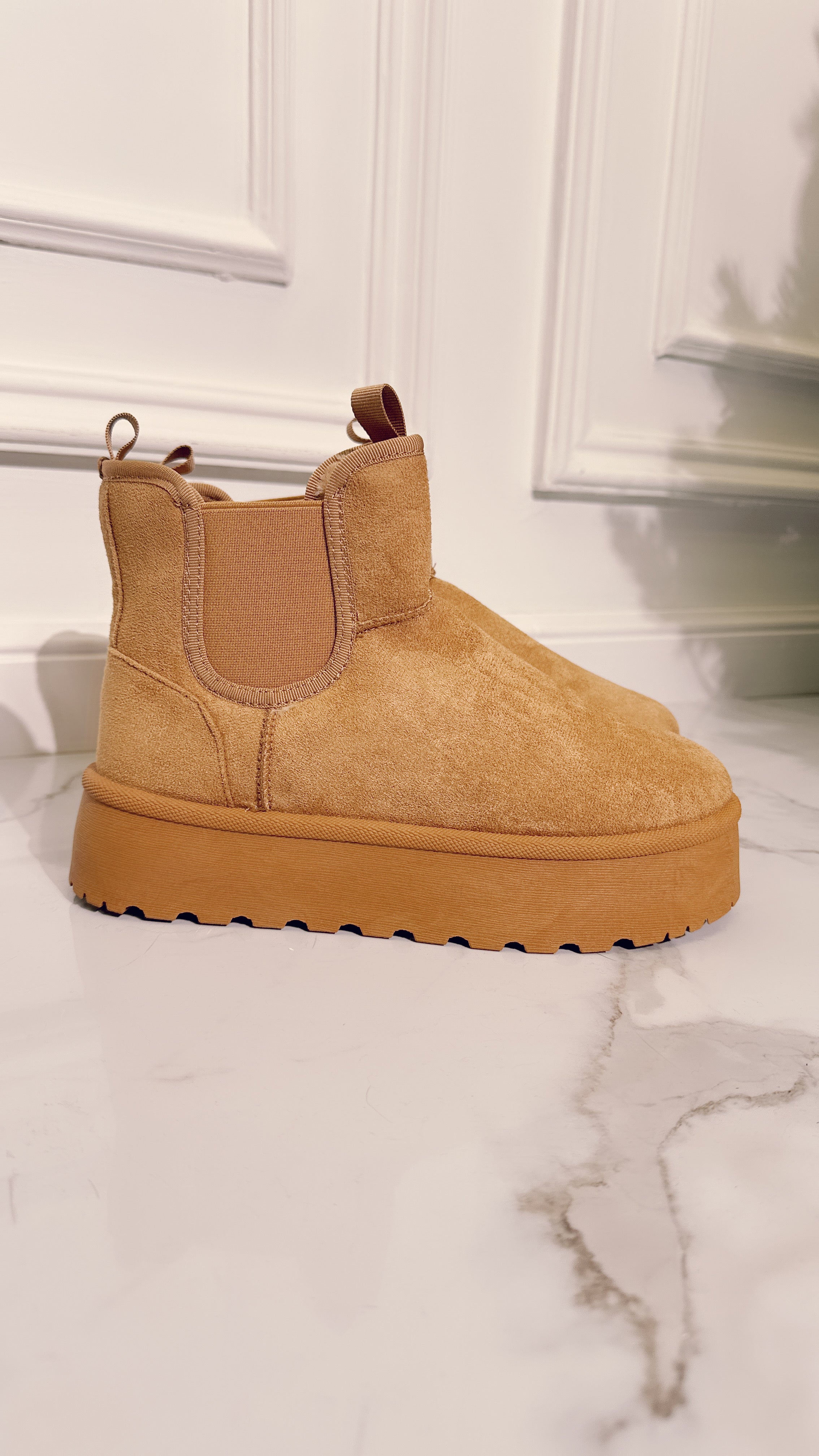 Stivaletto con pelliccia Camel 665
