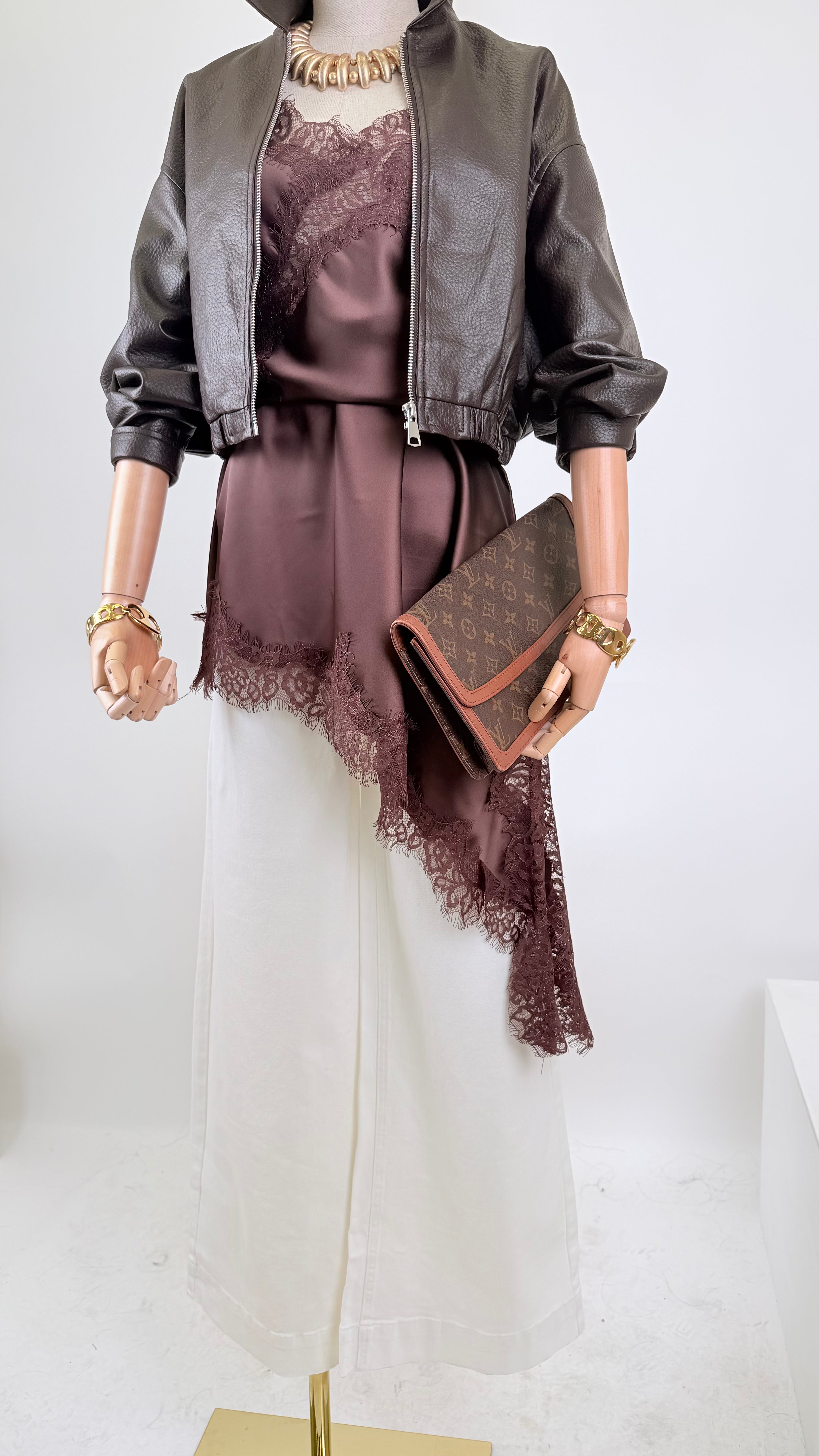 Abito satin choco