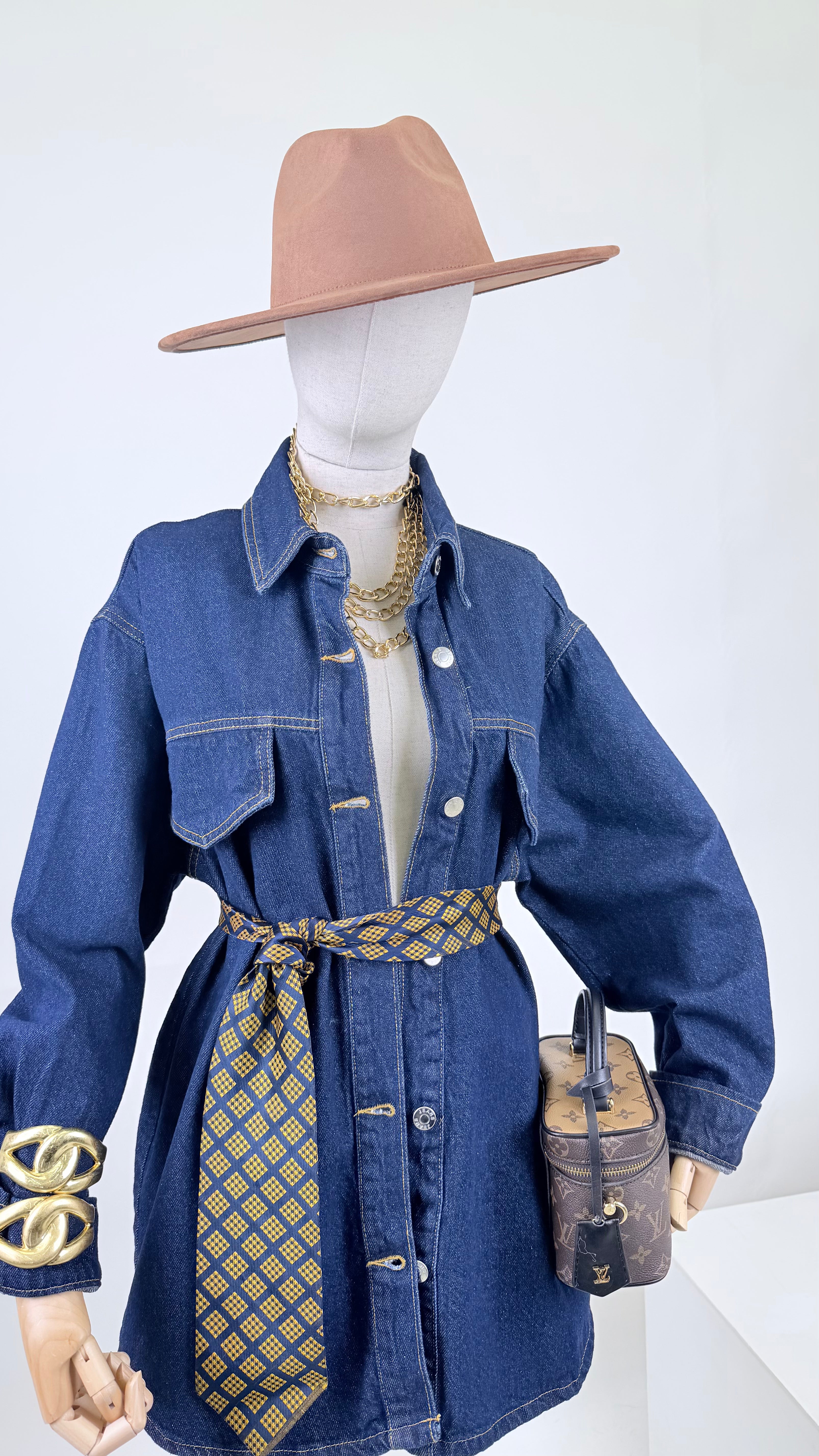 Maxi camicia blue denim