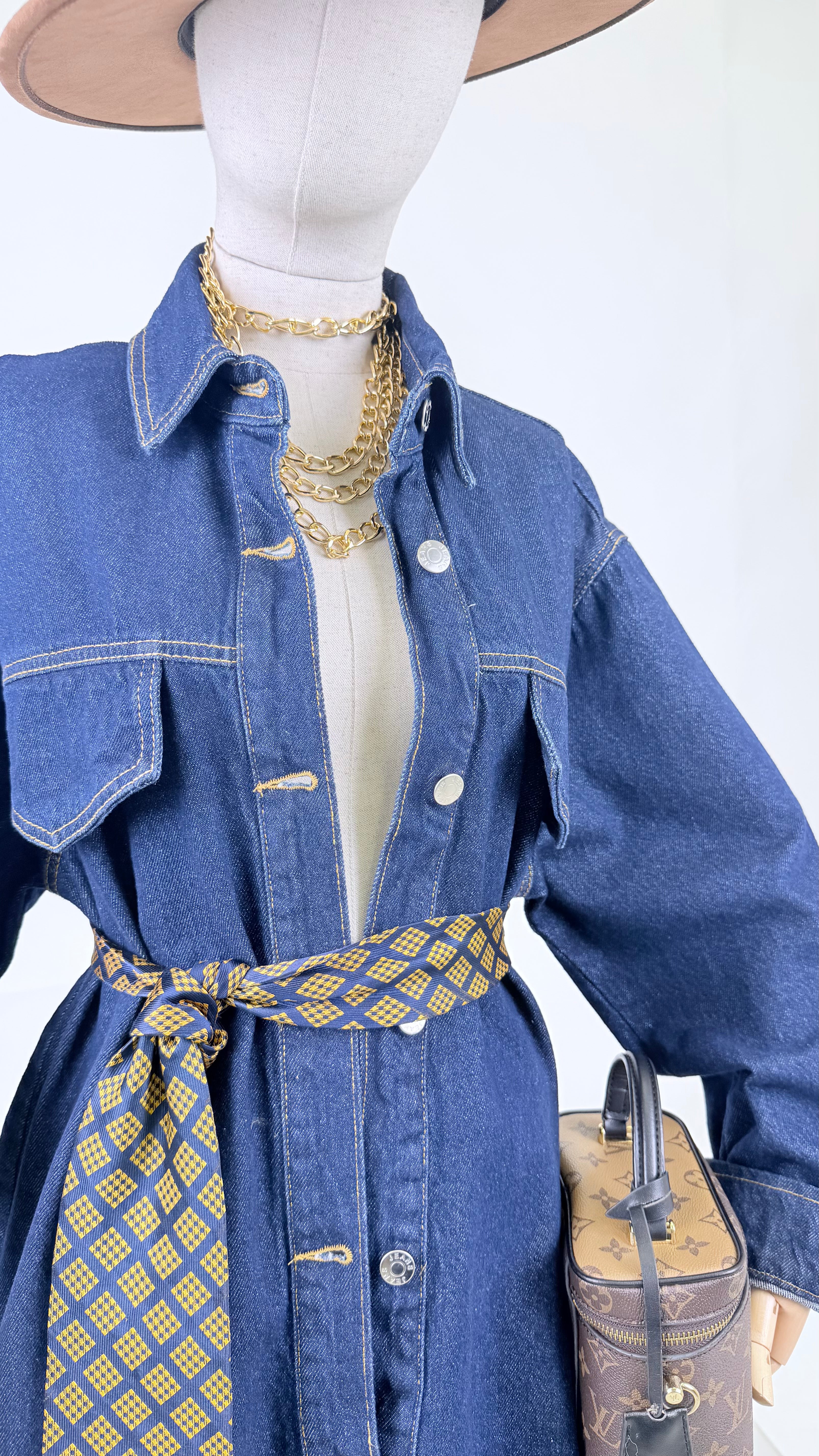 Maxi camicia blue denim