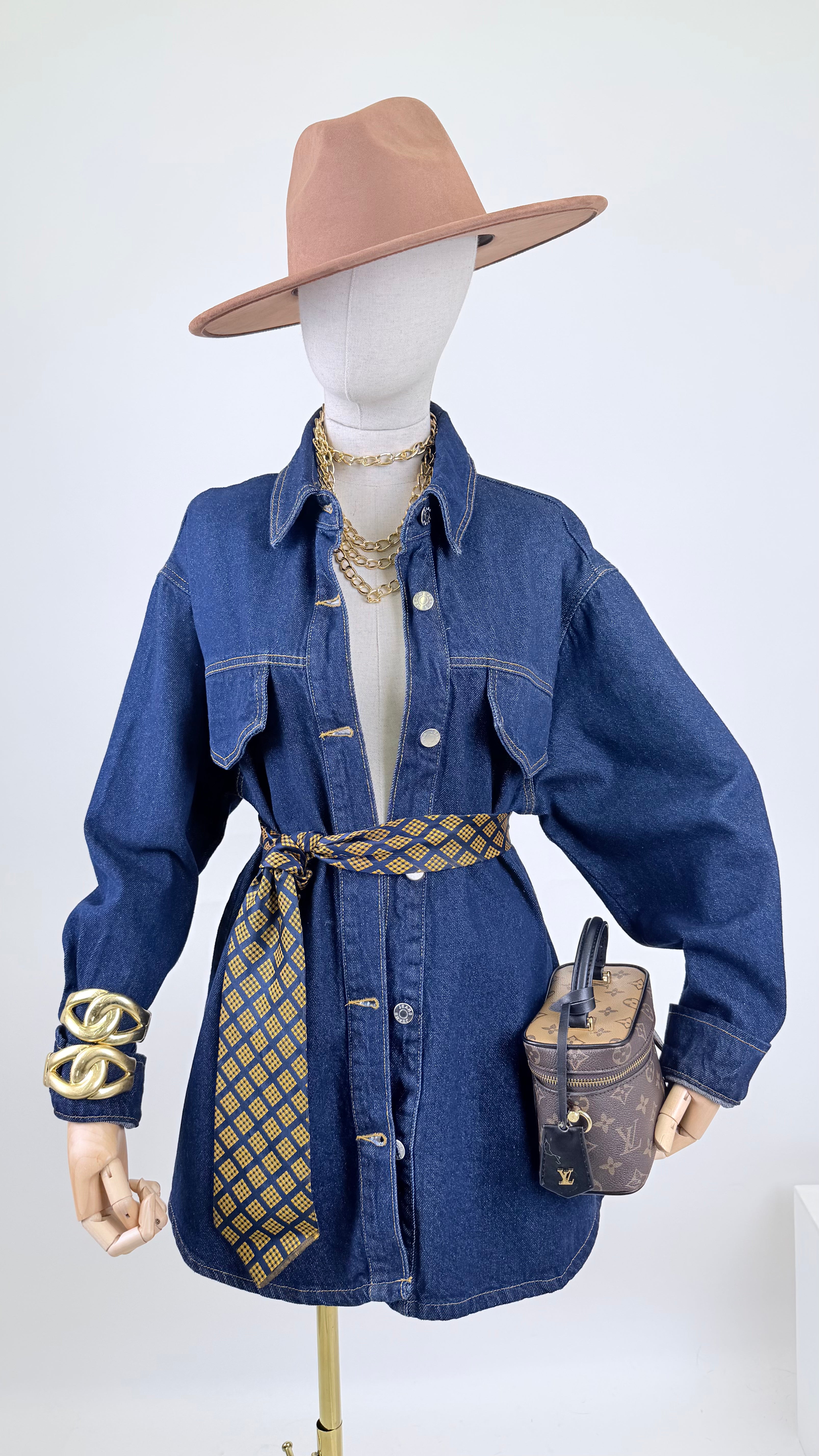 Maxi camicia blue denim