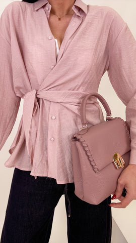 Camicia con nodo pink