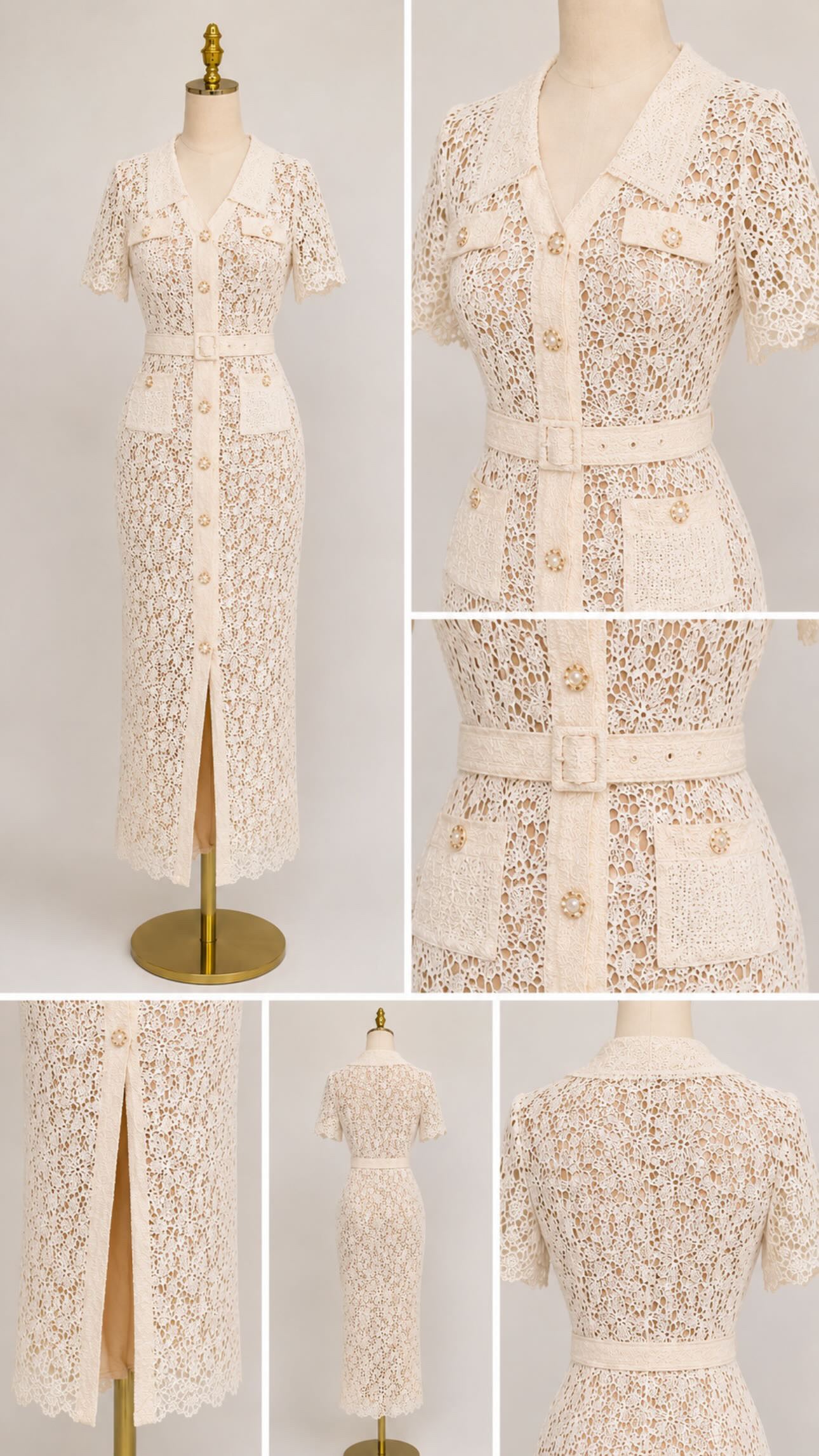 Abito in pizzo “royale”