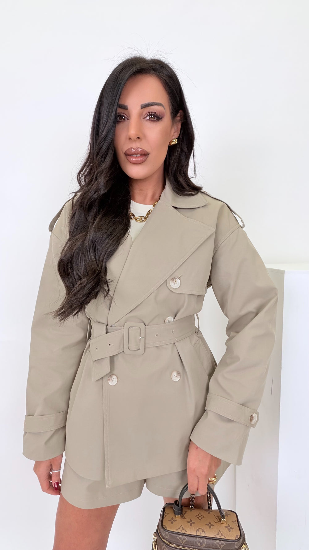 Trench corto + cintura