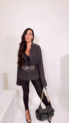 Camicia top pois black
